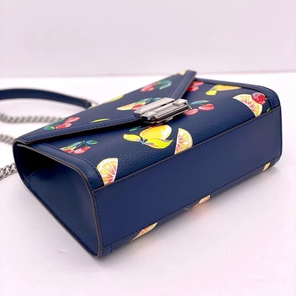 Michael Kors Whitney Medium Sequined Fruit Print Shoulder Bag Crossbody